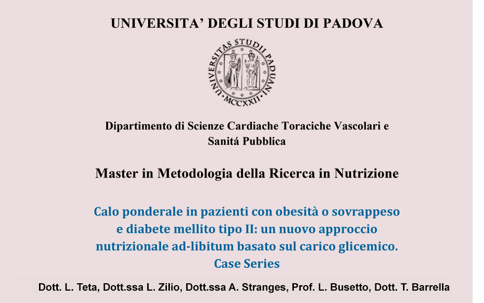 Master in Methodologie der Ernährungsforschung Dr. Luigi Teta